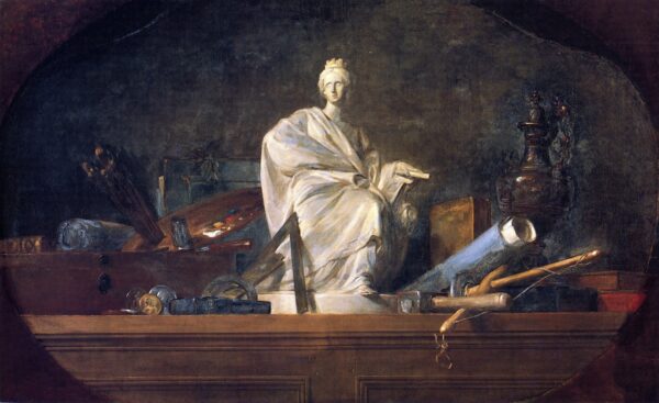 The Attributes of the Arts by Jean-Baptiste-Siméon Chardin, hand-painted oil painting reproduction