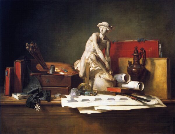 The Attributes of the Arts and Their Rewards by Jean-Baptiste-Siméon Chardin, hand-painted oil painting reproduction