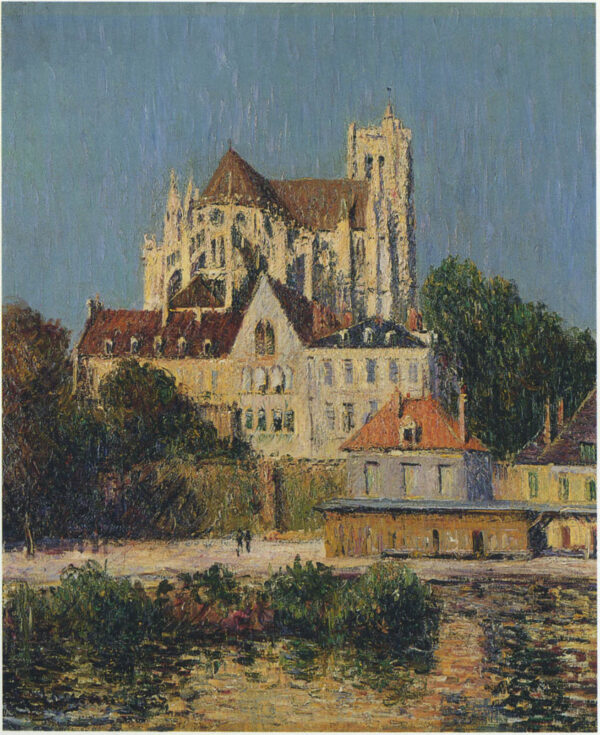 The Auxerre Cathedral by Gustave Loiseau, hand-painted oil reproduction