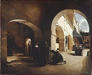 The Ave Maria – Interior of a Convent by François Bonvin, hand-painted oil painting reproduction