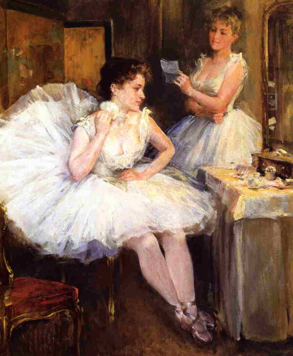 The Ballet Dancers by Willard Metcalf, hand-painted oil painting reproduction