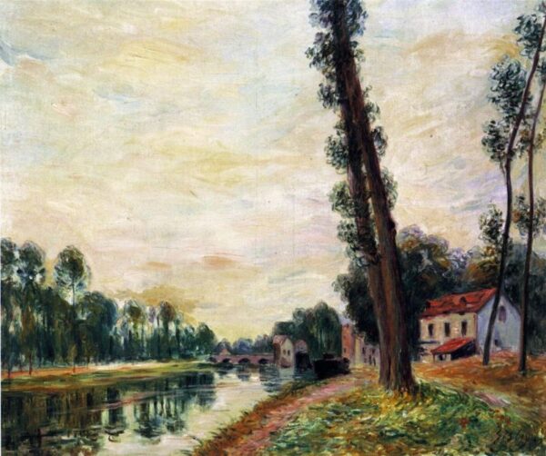 The Banks of the Loing by Alfred Sisley, hand-painted oil painting reproduction