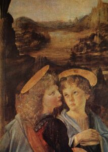 The Baptism of Christ by Leonardo da Vinci, hand-painted oil painting reproduction