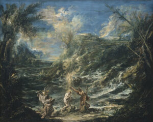 The Baptism of Christ by Alessandro Magnasco, hand-painted oil painting reproduction