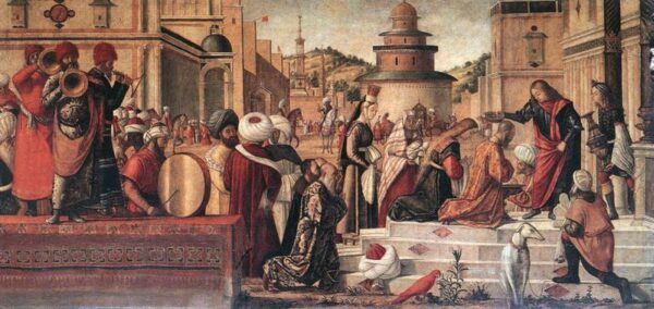 The Baptism of the Selenites by Vittore Carpaccio, hand-painted oil painting reproduction