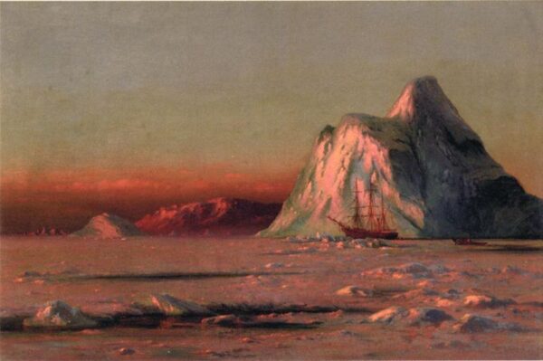 The Bark ‘Panther’ Under the Midnight Sun by William Bradford, hand-painted oil painting reproduction