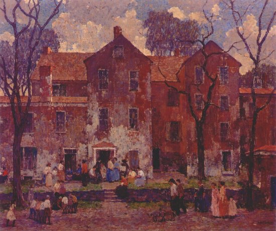 The Barracks by Robert Spencer, hand-painted oil reproduction