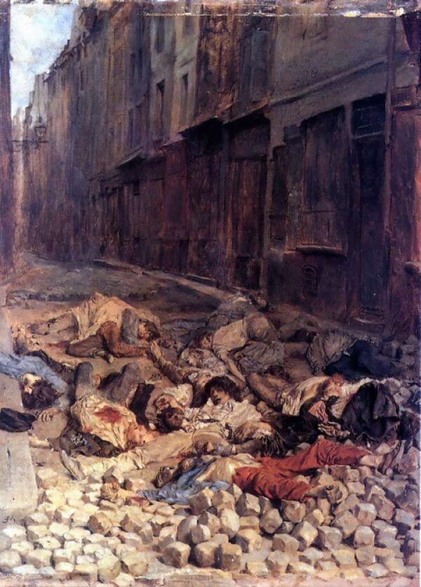 The Barricade by Jean-Louis Ernest Meissonier, hand-painted oil reproduction