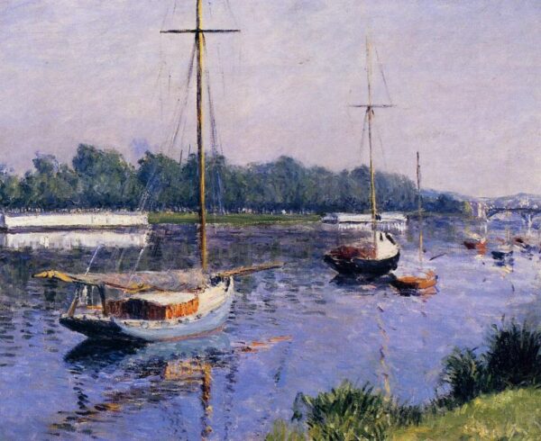 The Basin at Argenteuil by Gustave Caillebotte, hand-painted oil painting reproduction