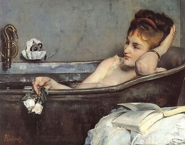 The Bath by Alfred Stevens, hand-painted oil painting reproduction