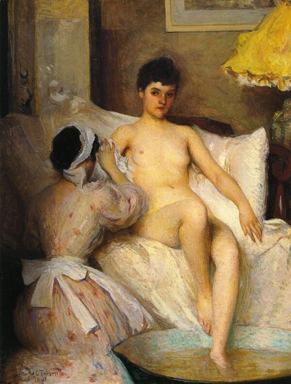 The Bath by Edmund Tarbell, hand-painted oil painting reproduction