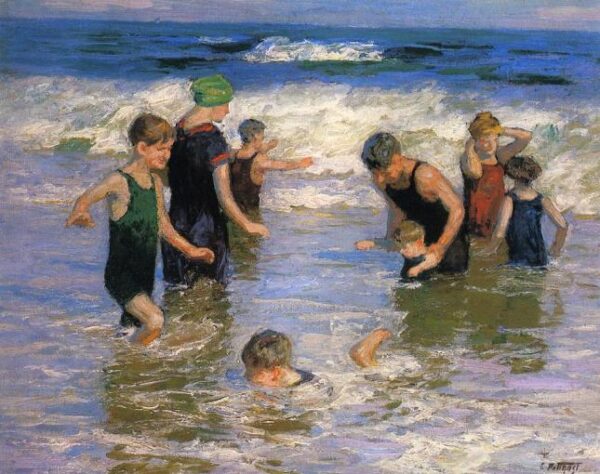 The Bathers by Edward Henry Potthast, hand-painted oil painting reproduction
