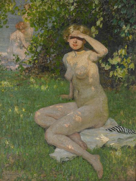 The Bathers by Emanuel Phillips Fox, hand-painted oil reproduction