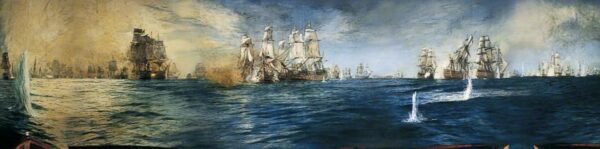 The Battle of Trafalgar Panorama by William Lionel Wyllie, hand-painted oil painting reproduction