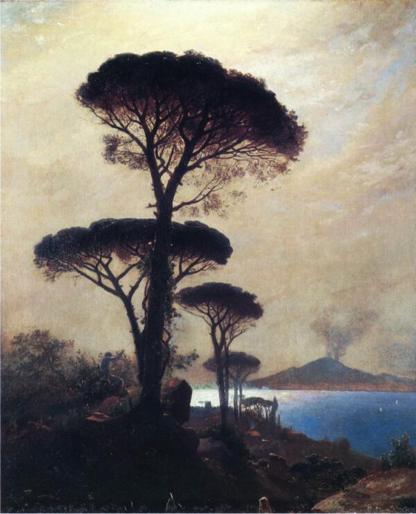 The Bay of Naples by William Stanley Haseltine, hand-painted oil painting reproduction