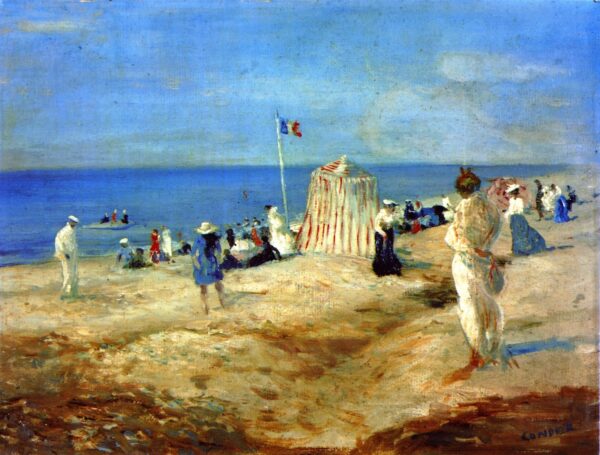 The Beach at Ambleteuse by Charles Conder, hand-painted oil painting reproduction
