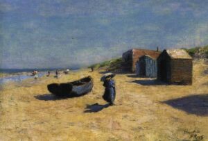 The Beach at Heist by Félicien Rops, hand-painted oil painting reproduction