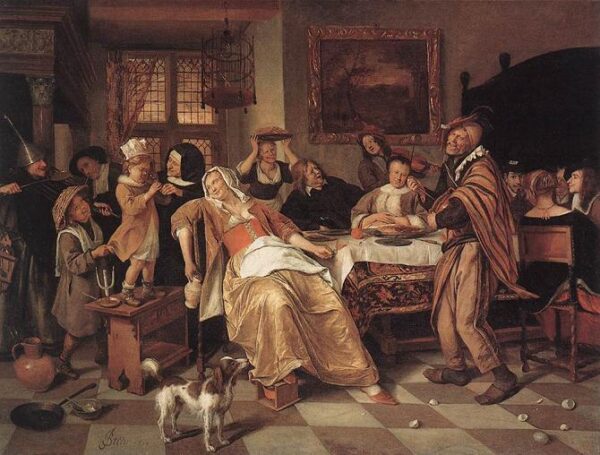 The Bean Feast by Jan Steen, hand-painted oil painting reproduction