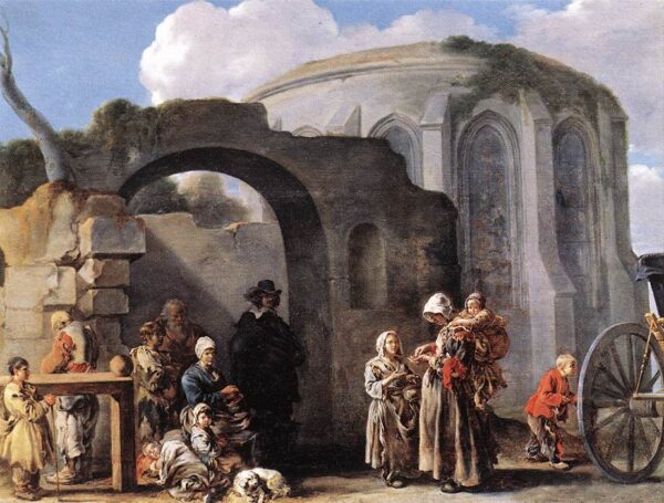 The Beggars by Sébastien Bourdon, hand-painted oil painting reproduction
