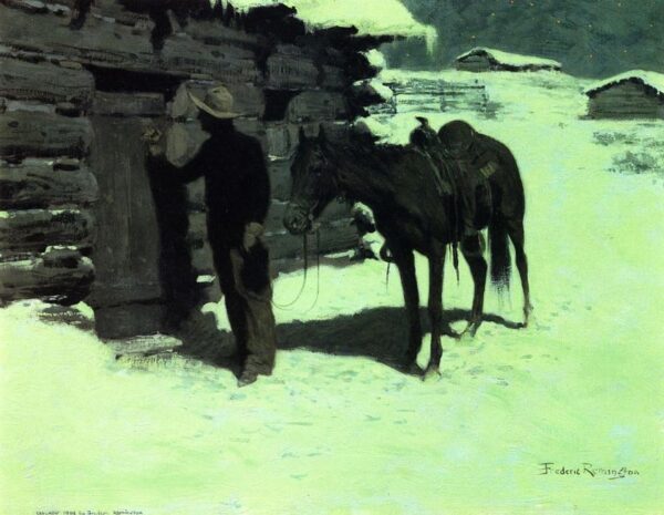 The Belated Traveler by Frederic Remington, hand-painted oil painting reproduction