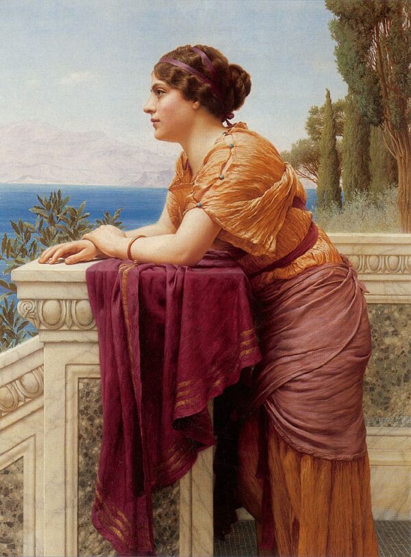 The Belvedere by John William Godward, hand-painted oil painting reproduction