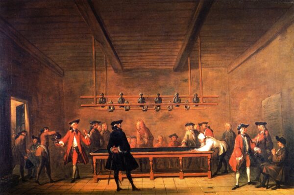 The Billiard Game by Jean-Baptiste-Siméon Chardin, hand-painted oil painting reproduction