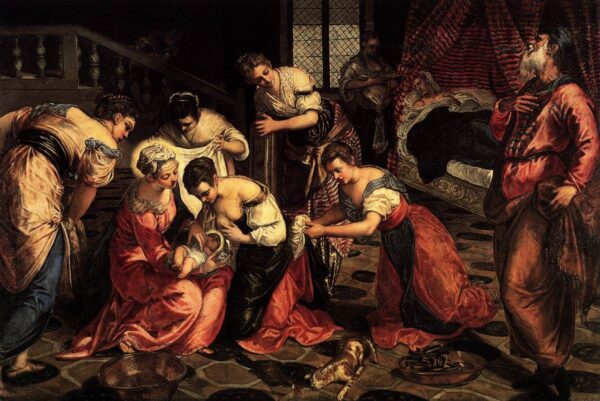 The Birth of John the Baptist by Tintoretto, hand-painted oil painting reproduction
