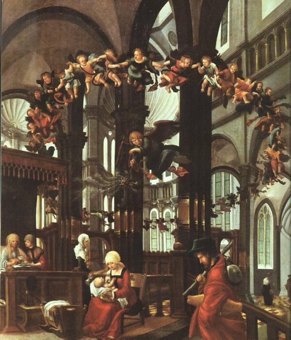 The Birth of the Virgin by Albrecht Altdorfer, hand-painted oil painting reproduction