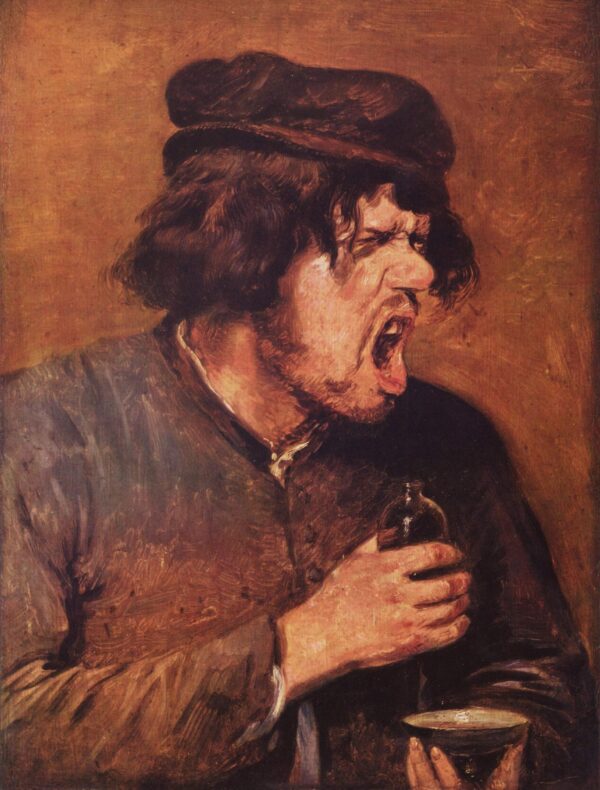 The Bitter Draught by Adriaen Brouwer, hand-painted oil painting reproduction