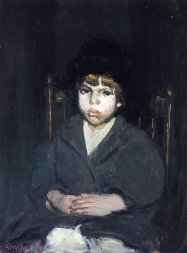 The Black Hat by George Luks, hand-painted oil painting reproduction