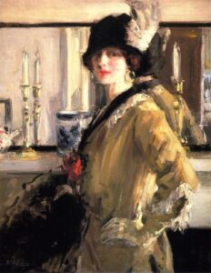 The Black Hat by Francis Cadell, hand-painted oil painting reproduction