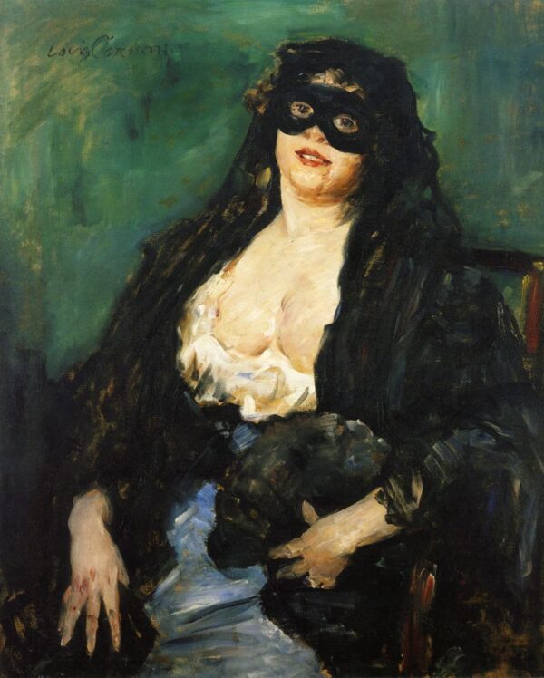 The Black Mask by Lovis Corinth, hand-painted oil painting reproduction