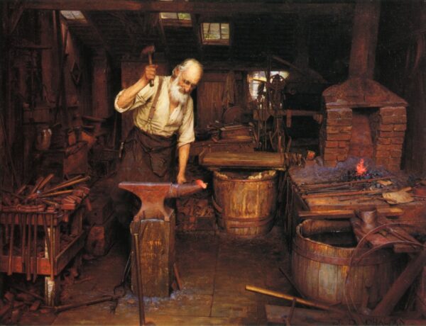 The Blacksmith by Jefferson David Chalfant, hand-painted oil painting reproduction