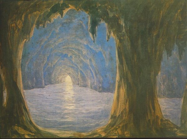 The Blue Grotto by Miklós Barabás, hand-painted oil painting reproduction