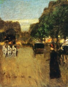 The Boid de Boulogne by Frederick Childe Hassam, hand-painted oil painting reproduction