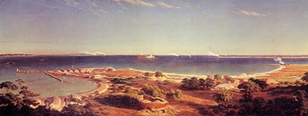 The Bombardment of Fort Sumter by Albert Bierstadt, hand-painted oil painting reproduction
