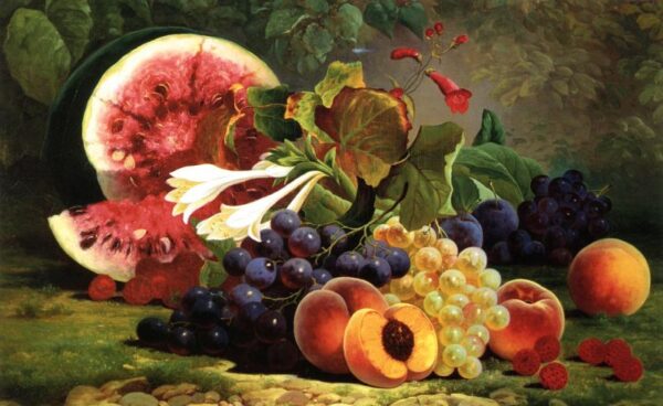 The Bounties of Nature by William Mason Brown, hand-painted oil painting reproduction