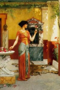 The Bouquet by John William Godward, hand-painted oil painting reproduction