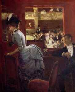 The Box by the Stalls 1883 by Jean Béraud, hand-painted oil painting reproduction