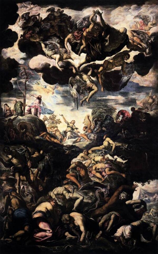 The Brazen Serpent by Tintoretto, hand-painted oil painting reproduction