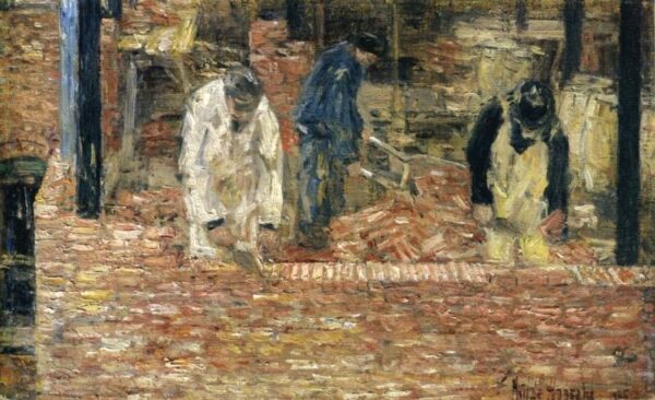 The Bricklayers by Frederick Childe Hassam, hand-painted oil reproduction