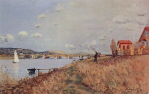 The Bridge at Argenteuil by Alfred Sisley, hand-painted oil painting reproduction