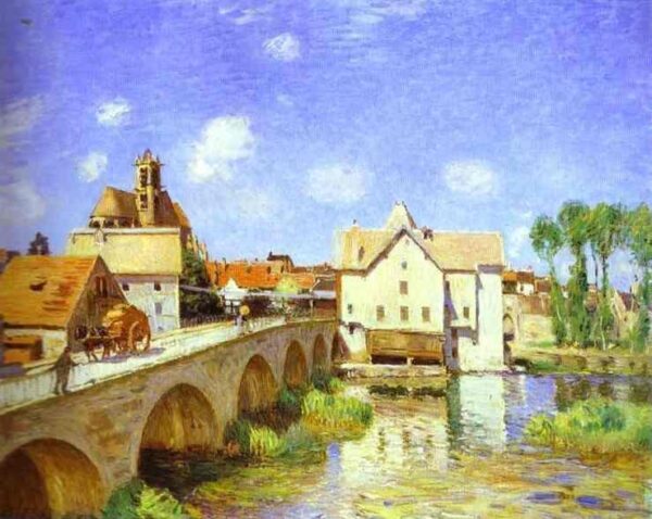 The Bridge at Moret by Alfred Sisley, hand-painted oil painting reproduction