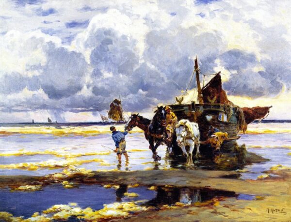 The Broken Mast by Mathias J Alten, hand-painted oil painting reproduction