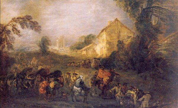 The Burdens Of War by Antoine Watteau, hand-painted oil painting reproduction