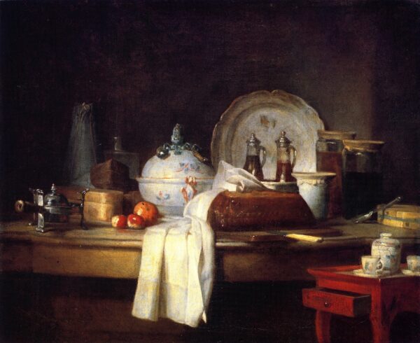 The Butlers Table by Jean-Baptiste-Siméon Chardin, hand-painted oil painting reproduction