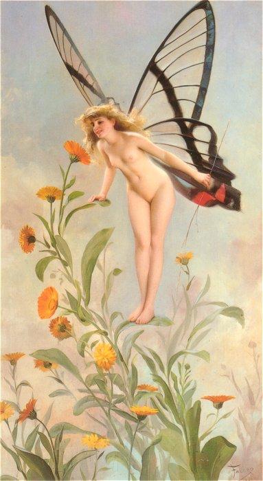 The Butterfly by Luis Ricardo Falero, hand-painted oil reproduction