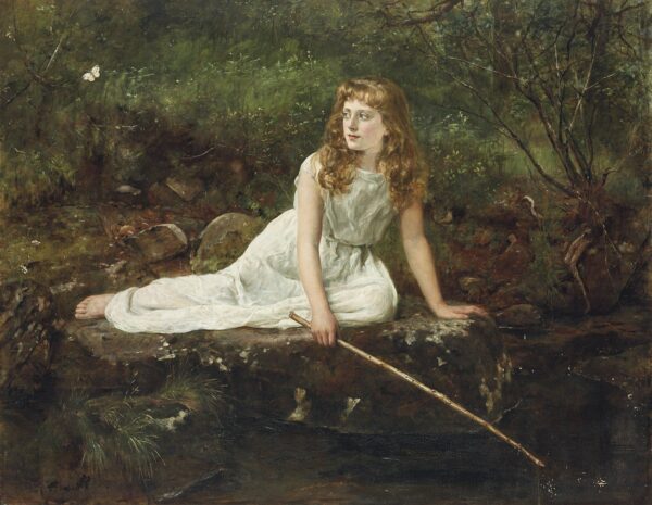 The Butterfly by John Collier, hand-painted oil painting reproduction