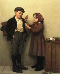 The Button Hole Posey by John G Brown, hand-painted oil painting reproduction