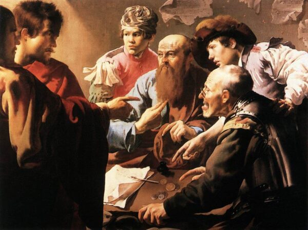 The Calling of St. Matthew by Hendrick ter Brugghen, hand-painted oil painting reproduction